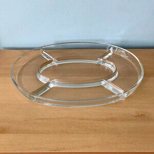 Clear glass serving dish plate